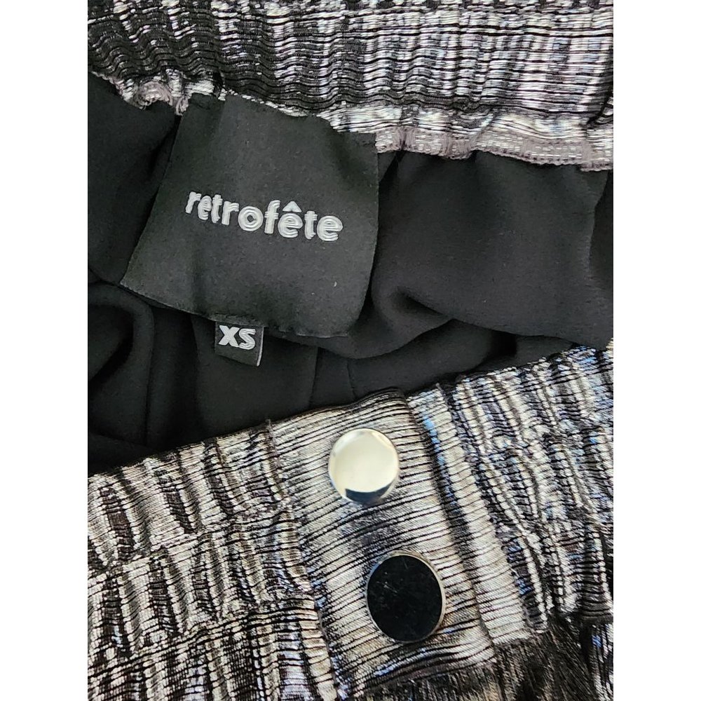 Retrofete Silver Metallic Pants Jogger Extra Small XS - Picture 6 of 7